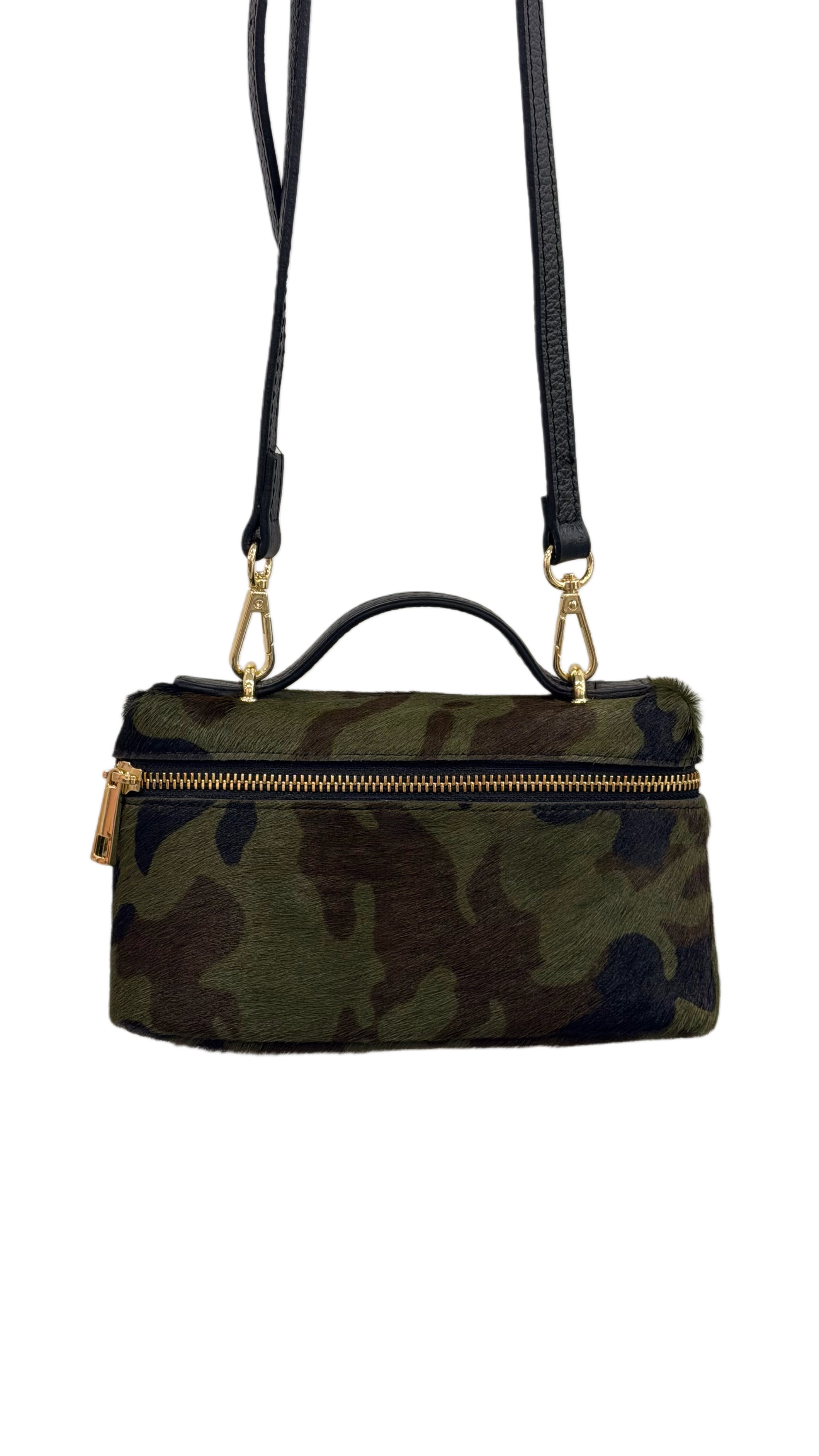 Borsa cavallino militare con tracolla