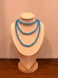 Collana lunga celeste