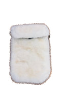 Portatelefono ecopelliccia bianco