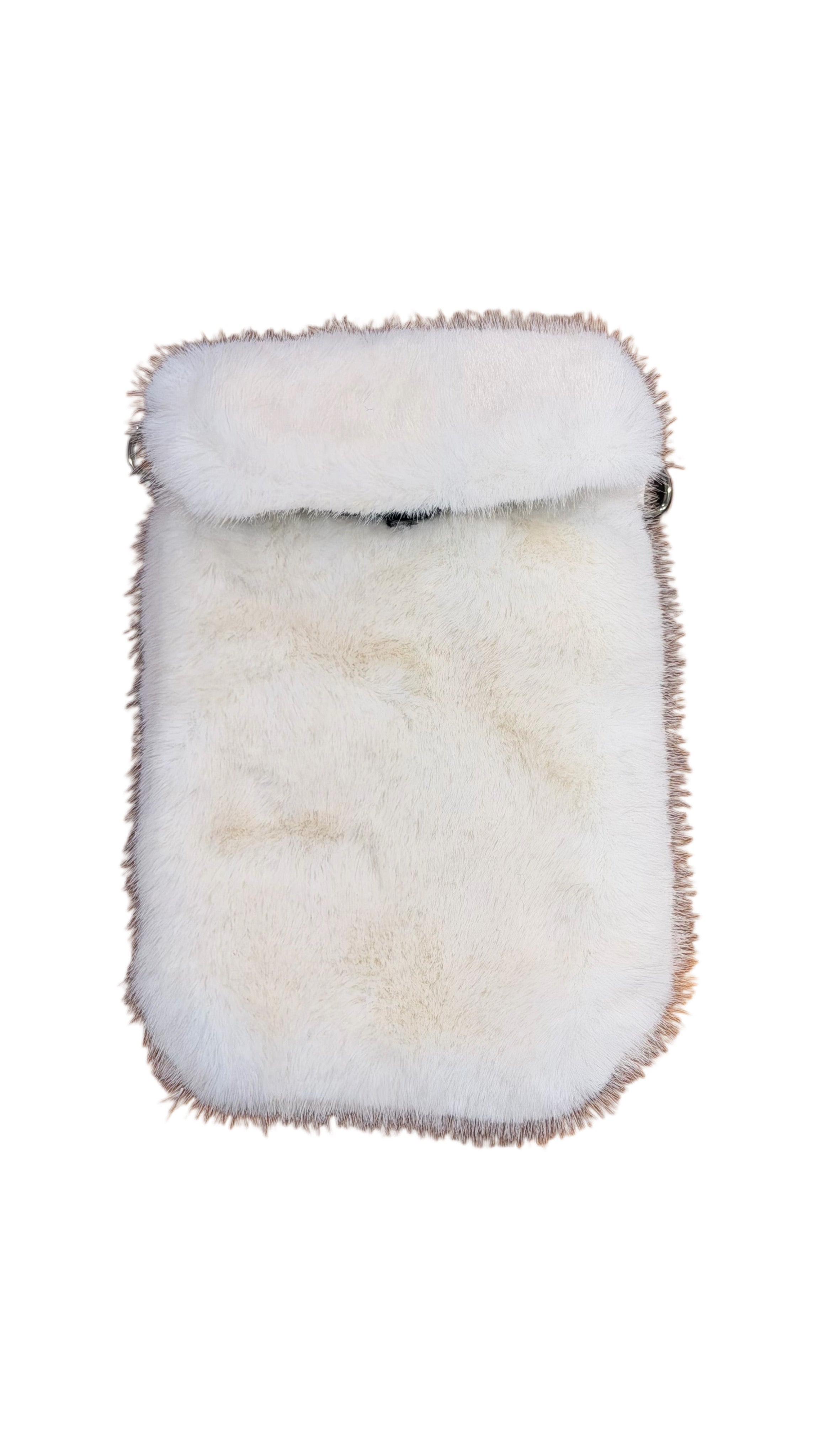 Portatelefono ecopelliccia bianco